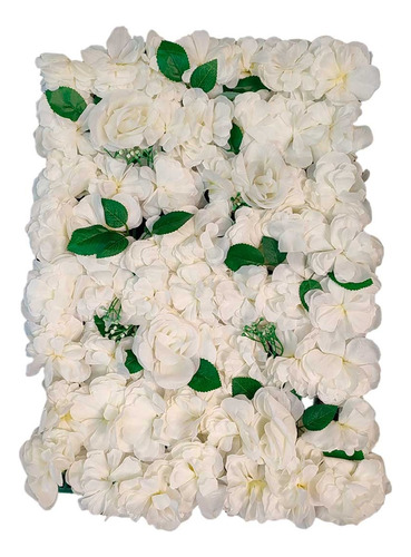 Tapete Jardín Vertical Rosas Blancas Artificial Para Boda