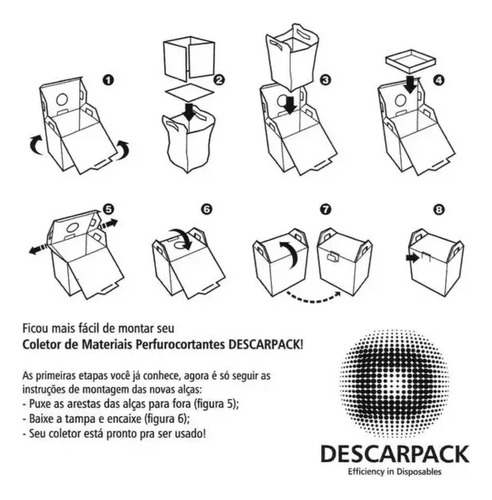 05 Caixas Coletora P/ Material Perfurocortante 3l Descarpack