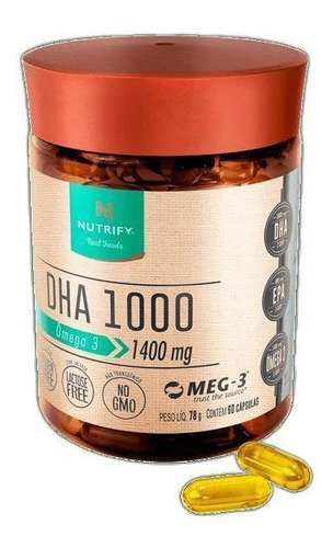 Omega 3 Dha 1000 Ultra Concentrado Nutrify 60 Cps - Original