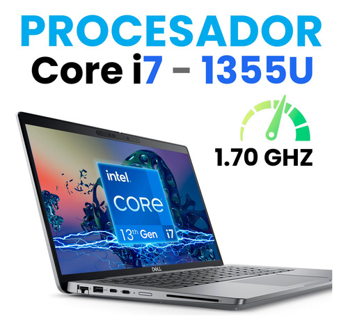 Laptop Dell Latitude Core I7 13th 16gb Ram 256gb Ssd + Funda Plateado (Reacondicionado)