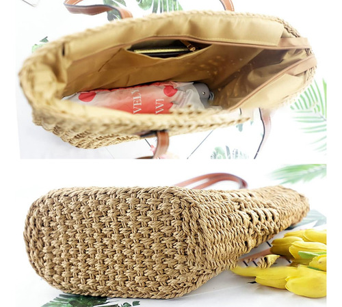 Bolso Hobo De Paja Para Mujer, Bolso De Hombro Tejido, Bolso