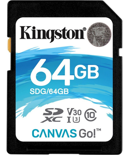 Kingston Tarjeta Memoria 64gb Canvas Go! Uhs-i Sdhc 90r/45w