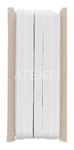 Elástico Liso Marca Bentley Art 24 De 11mm X25 Metros Blanco