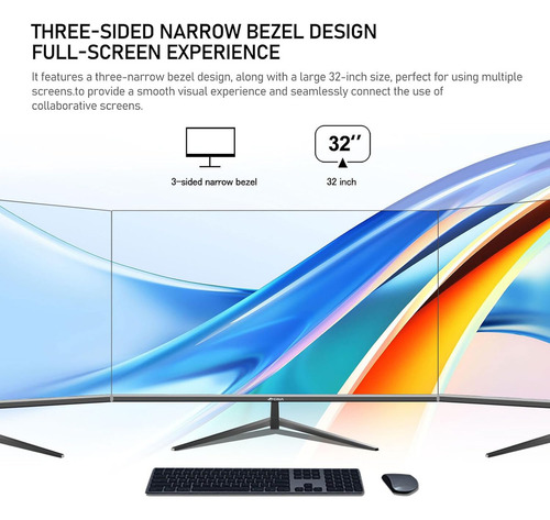 Monitor Crua Cr320c Para Juegos Uhd 4k Vesa Hdmi2.0 127v Color Negro
