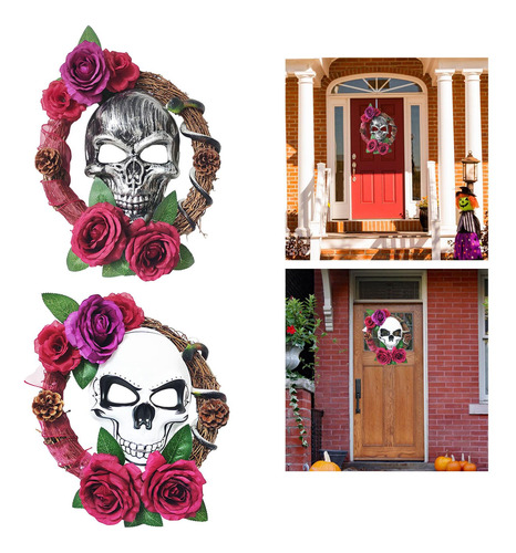 2 Coronas De Calaveras De Halloween Para Colgar En ,