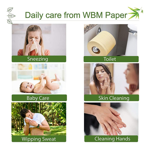 Peluzgo Para El Baño De Bambú De Wbm Care, Toallas De Papel