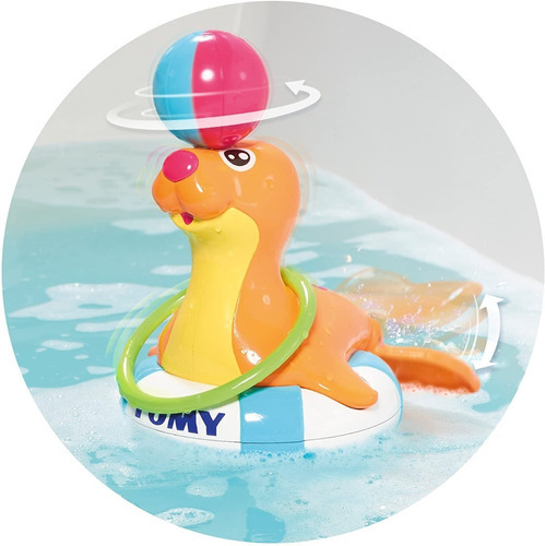 Imagen 4 de 6 de Juguete Para Baño Bebe Leon Marino Balanceo Agua Tomy 92123