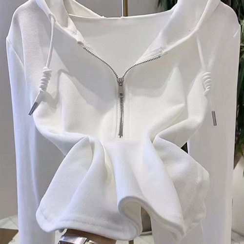 Elegante Sudadera Con Capucha Para Mujer, Playera De Manga L