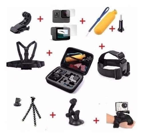 Kit Acessórios Goppro Hero 5 6 7 Black Silver White