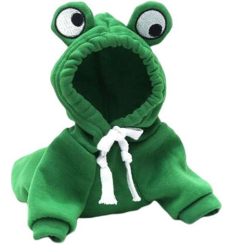 2 Disfraz De Mascota De Algodón Con Capucha Ropa Rana Verde