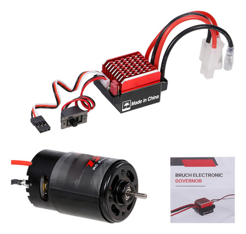 Motor Rc 550 12t, 60 A/360 A, Velocidad Eléctrica Con Escobi