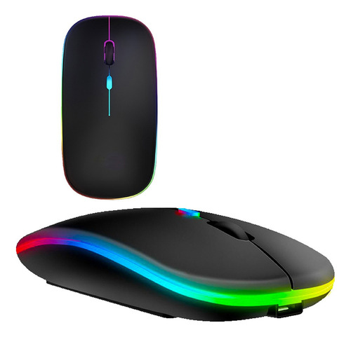 Ratón Inalámbrico Inalámbrico Recargable Óptico Led Rgb