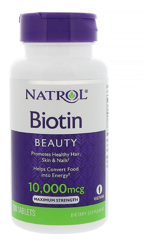 Biotin Natrol 10,000 Mcg 100 Capsulas Importado