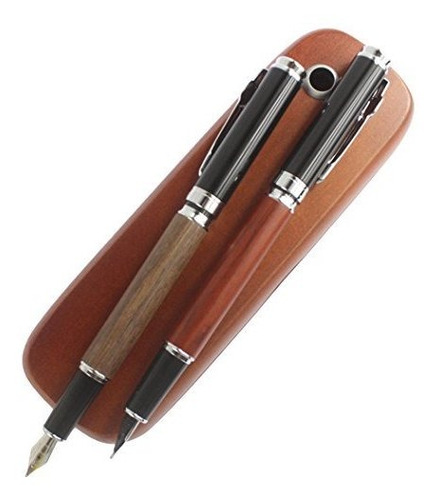 Jinhao 8802 fountain Pen Rose Wood Barril Estilo Clásico + 2