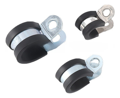 55mm - 304 Stainless 15mm Hose Clamp R-type Cable Rubber