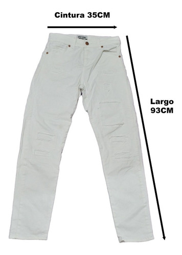 Pantalon Blanco Elastizado Chupin 47 Street Impecable