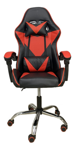 Silla de escritorio Senon BGS01 gamer ergonómica  negra y roja