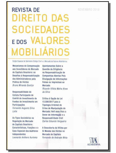 Rev. Dto Soc. Val. Mobiliarios - 01ed/18
