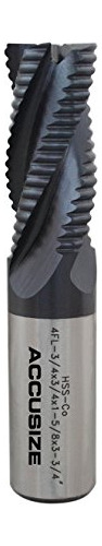 Standard Tooth M42 8% Cobalt Tialn Roughing End Mill, 3...