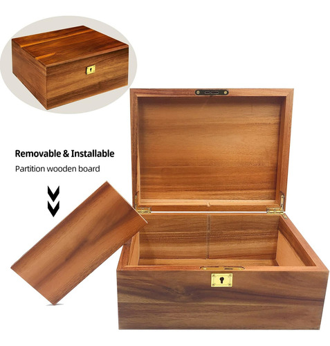Caja De Madera Welittcon Caja De Almacenamiento De Madera De