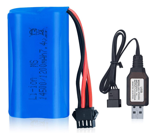 Anstoy Bateria De Iones De Litio De 7.4 V, 1200 Mah, Recarga