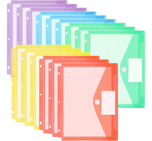 Eoout Binder Folders Organizer, Macaroon File Folder, 15 Pac
