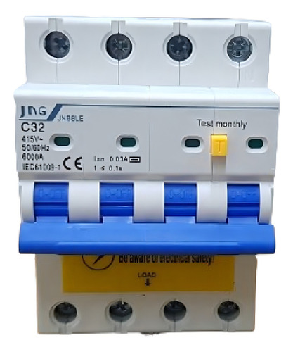 Disyuntor diferencial residual Ddr 30ma 32a JnB8le-3n-C32