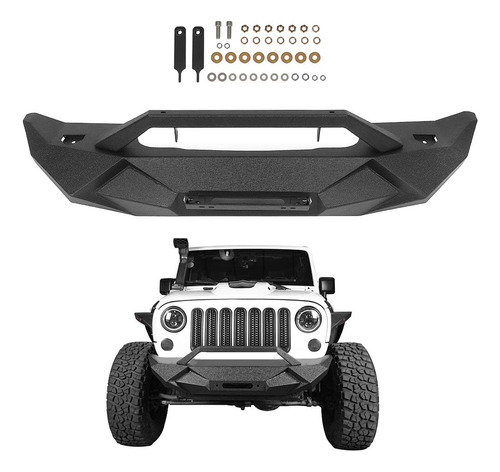 Parachoque Delantero Para Jeep Wrangler Jk Texture Black