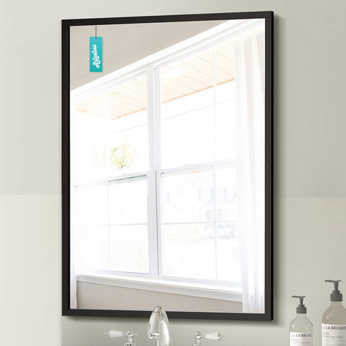 Imagen 5 de 10 de Espejo Rectangular Marco Hierro 80x60 Cm Deco Listo Colgar