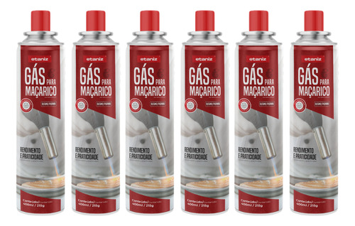 Cartucho Refil Gás Maçarico Etaniz 400ml 215g