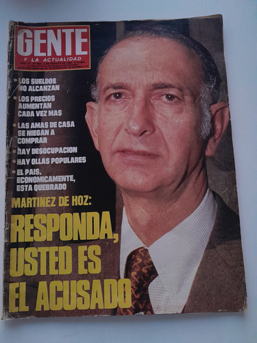 Revista Gente Martinez De Hoz 05 08 1982 N889
