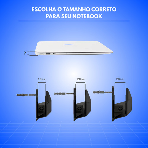 Suporte Parede Notebook Vertical Stephan Home/office