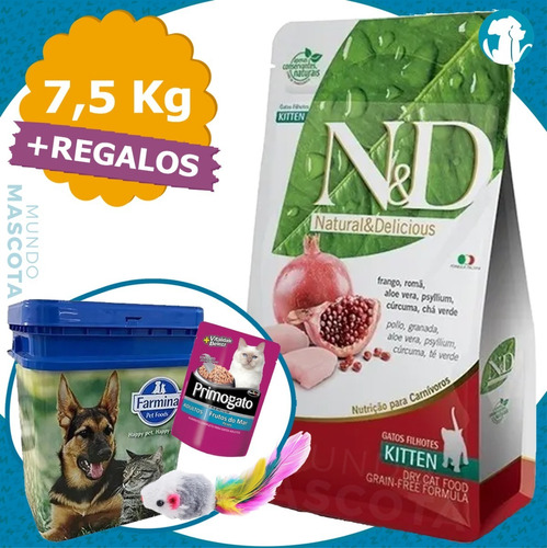 Farmina Nyd Prime Gato Cachorro Kitten 7,5 Kg + Regalo