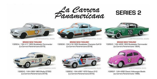 Datsun 510 1972 La Carrera Panamericana 267 1:64 Greenlight Color Blanco 6cm L 2,5cm Al 2,5cm An Telmex Esta Contigo