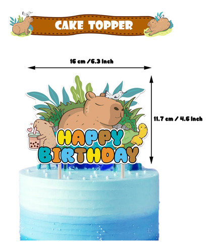 Set De Decoración Para Fiesta De Cumpleaños Con Capibara, Su