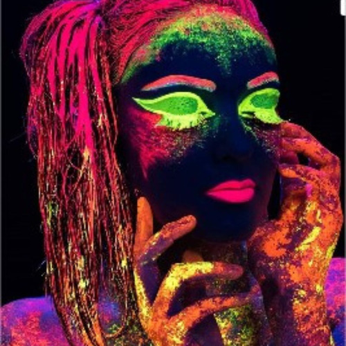 Tinta Pintura Facial Neon Brilha Luz Negra Escuro 5 Cores