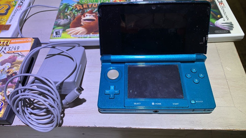 Nintendo 3ds Color  Aqua Blue Con 6 Juegos
