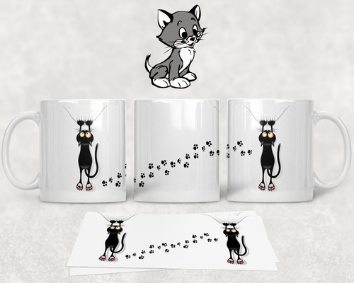 Kit Diseños Plantillas Tazas Mascotas Gatos Sublimación M3 