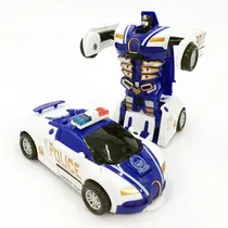 Comprar Auto Robot Transformers Policía Luz Y Sonido 360 Ltf Shop 