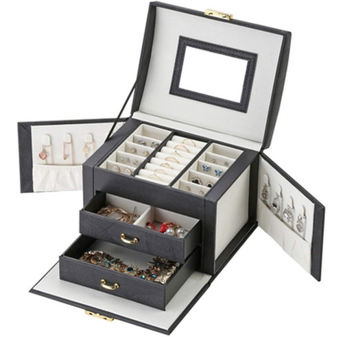 Imagen 2 de 9 de Estuche Organizador Joyas Joyero Alhajero Anillos Aretes