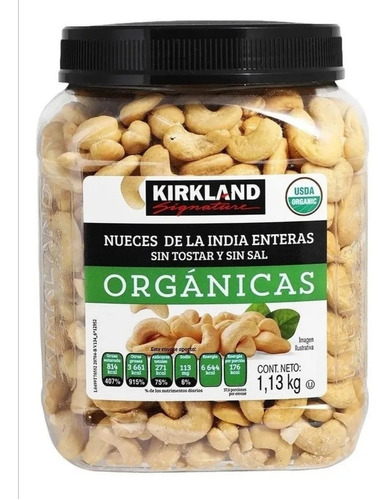 Nueces De La India Orgánicas 1.13 Kg Kirkland Signature