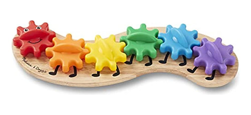 Melissa - Doug Rainbow Toy Gear Caterpillar Con 6 Engranajes