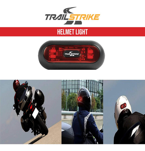 Trailstrike Ts-101-a - Lámpara Led Para Casco Trasero Rojo P