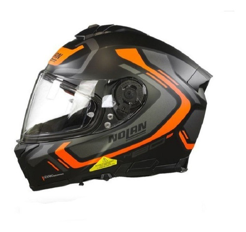 Casco Nolan N80-8 Ally N-com 41 Flat Black Integral Lentes