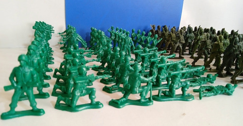 Imagen 2 de 4 de Dante42 Lote 100 Soldados Plastico Combate Militar