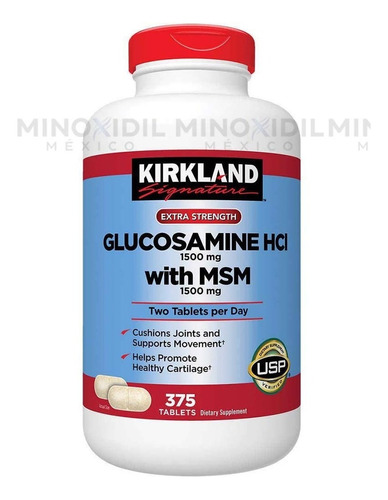 Glucosamina Con Msm 1500 Mg Kirkland Signature 375 Tabletas