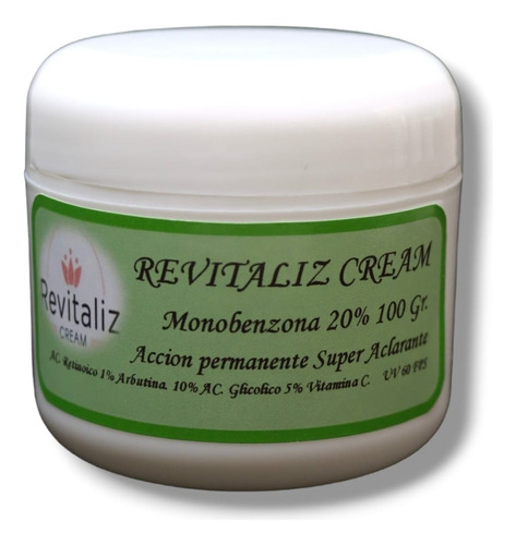 Crema Despigmentante Permanente  (monobenzona 100 Gr Al 20%)