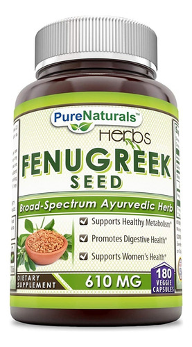 Fenogreco 610mg - Pure Naturals - U - Unidad a $773