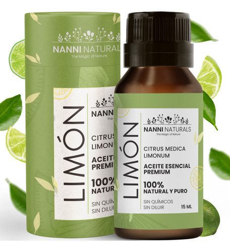 Aceite Esencial De Limón Puro 15ml Para Difusor Y Aroma