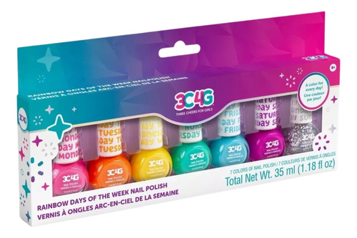 Set De Esmaltes De Uñas Para Niña 7 Días Semana Make It Real